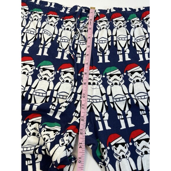MEN’S STAR WARS CHRISTMAS STORM TROOPER IN SANTA HATS COTTON PAJAMA‎ PANTS SZ XL - Picture 7 of 7